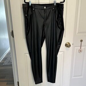 Lane Bryant Black Faux Leather Skinny Pants
